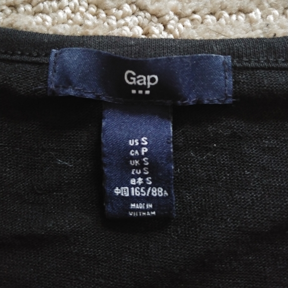 GAP Black Linen Blend Lightweight Top - Picture 3 of 4